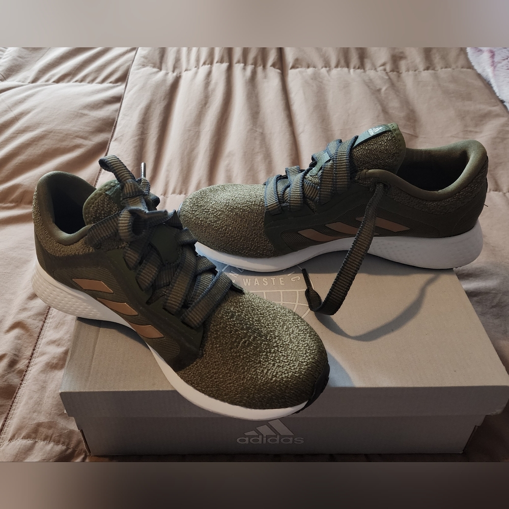 Adidas Womens' Olive and White Sneakers